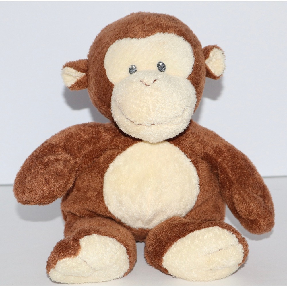 Ty Pluffies Dangles Monkey Chimp Brown Cream Plush Stuffed Animal Toy TyLux 2007